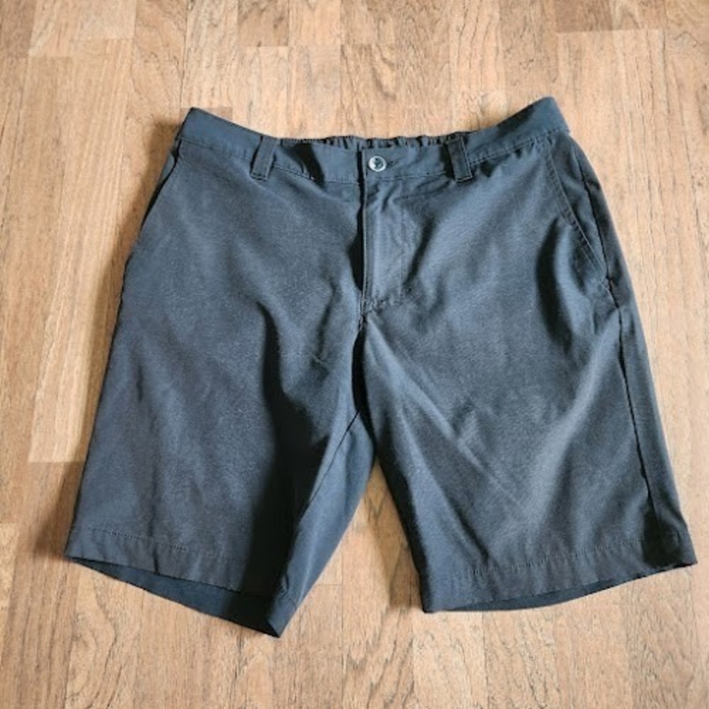 Banana Republic Mens 34 Black Performance Stretch Shorts Elastic Waist Casual